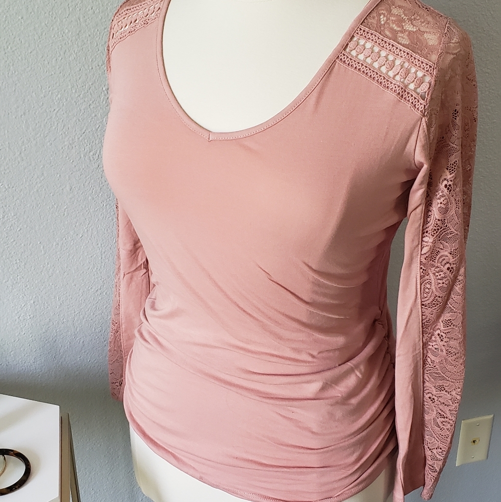 Maternity Blush Long Sleeve Top
